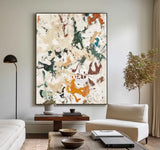 Large Beige Texture Paintings Beige Minimalist Wall Art Oversized Beige Abstract Fine Art For Sale
