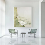 Large Green Artwork Green Minimalist Painting Modern Sage Color Wall Art Green Livingroom Wall Art