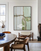 Green Texture Canvas Painting Wabi-sabi Sage Color Wall Art Large Abstract Minimalist Wall Art