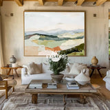 Modern White Wall Art Landscape Original textured wall paintings Minimalist Abstract Canvas Art