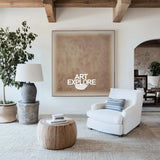 Beige Minimalist Abstract Art Wabi-sabi Monochrome Wall Art Modern Abstract Painting For livingroom