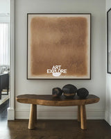 Large Beige Wall Art Gradient Monochrome Color Textured Wall Art Modern Beige Abstract Painting