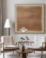 Large Beige Wall Art Gradient Monochrome Color Textured Wall Art Modern Beige Abstract Painting