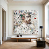 Modern Man Portrait Canvas Painting Rich Textured Art Painting Large Cavas Wall Art For Living Room