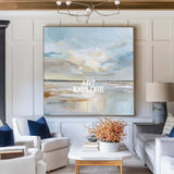 Textured Large Canvas Landscape Artwork – Handmade for Modern Living Room or Hallway Design