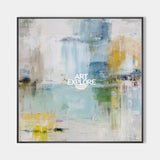 Large Blue Abstract Handmade Textured Canvas – Modern Coastal Wall Art for Spacious Interiors | ArtExplore