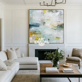 Textured Handmade Ocean Abstract Painting – Modern Tranquil Home Decor