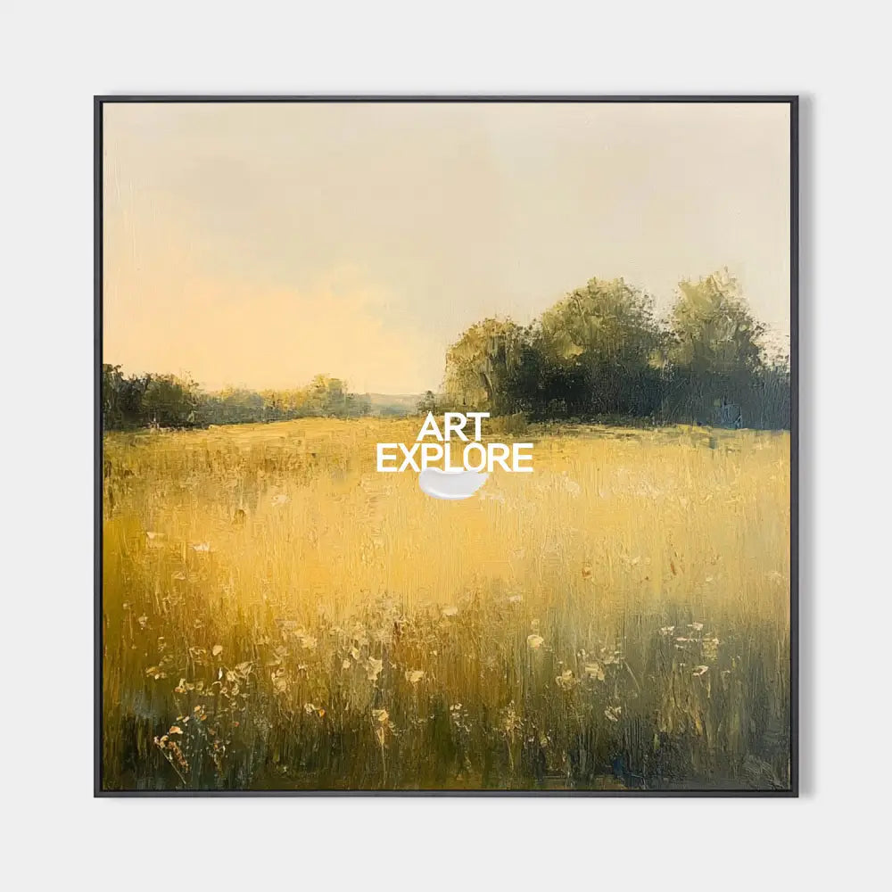 Green Field Painting Large Green Fields Wall Art Large Landscape Art Modern Fine Art For Livingroom