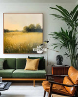 Green Field Painting Large Green Fields Wall Art Large Landscape Art Modern Fine Art For Livingroom