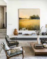 Green Field Painting Large Green Fields Wall Art Large Landscape Art Modern Fine Art For Livingroom