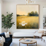 Green Field Painting Large Green Fields Wall Art Large Landscape Art Modern Fine Art For Livingroom