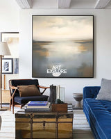Large Lake Wall Art Texture Landscape Wall Art Luxury Modern Minimalist Landscape Painting For Sale
