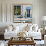 Modern American Art Paintings Single Woman Painting Large Framed Painting For Living Room