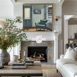 Modern American Art Paintings Room in New York Large Framed Painting Social Realism Oil Painting