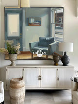 Modern American Art Paintings Room in New York Large Framed Painting Social Realism Oil Painting
