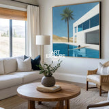 Beautiful Palm Tree Landscape Canvas Painting Holiday Wall Art Large Square Painting For Livingroom