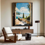 Large Landscape Art Oil Painting Livingroom Canvas Wall Art, Beautiful Impressionistic Painting