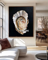 Black Oyster Oil Painting Modern Baroque Oyster Painting Oyster Wall Art Luxurious Artworks For Sale