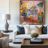 Contemporary Pink Texture Graffiti Artwork for Large Space Home Decor – ArtExplore