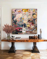 Modern Home Decor Graffiti Oil Painting – Large Textured Handmade Canvas Art | ArtExplore