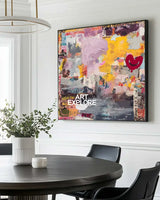 Bold Graffiti Abstract Canvas – Urban Texture Oil Painting for Living Room & Lounge | ArtExplore