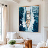 Large Sea Ship Canvas Wall Art Blue White Ship Wall Art Modern Fine Art Paintings for Sale