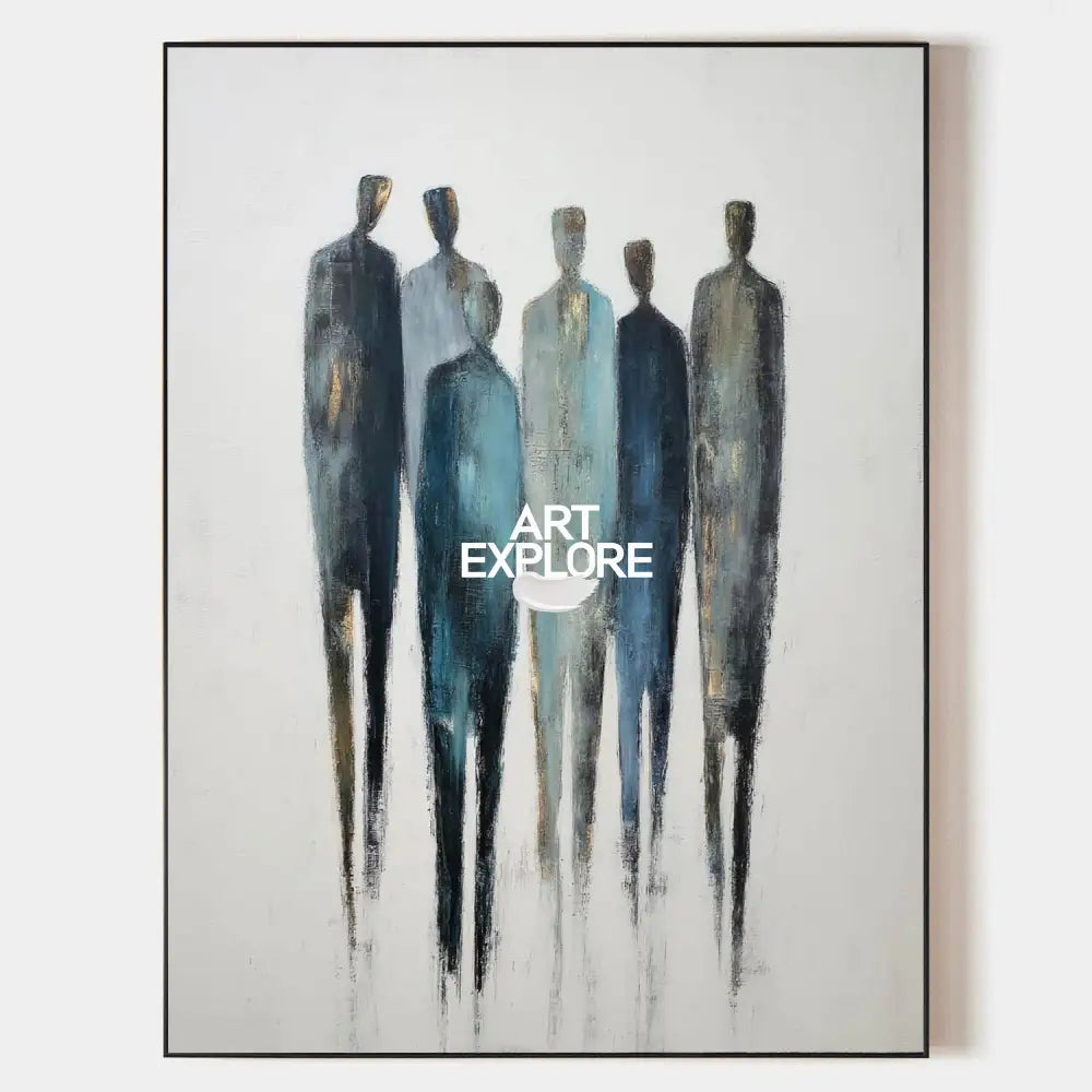 Large Abstract Minimalist Painting for Modern Interiors – Wabi-Sabi Inspired ArtExplore Design