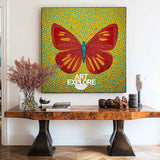 ArtExplore Handmade Modern Butterfly Painting – Large Wall Decor & Bold Accent for Living Room