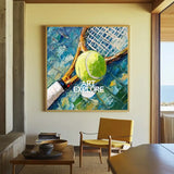 Contemporary Tennis Textured Fine Art Tennis Sport Art Painting Modern Sport Wall Art For Sale