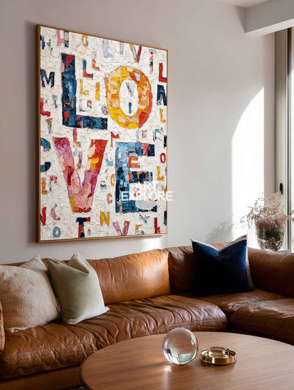 Modern Love Abstract Art #ABAV683
