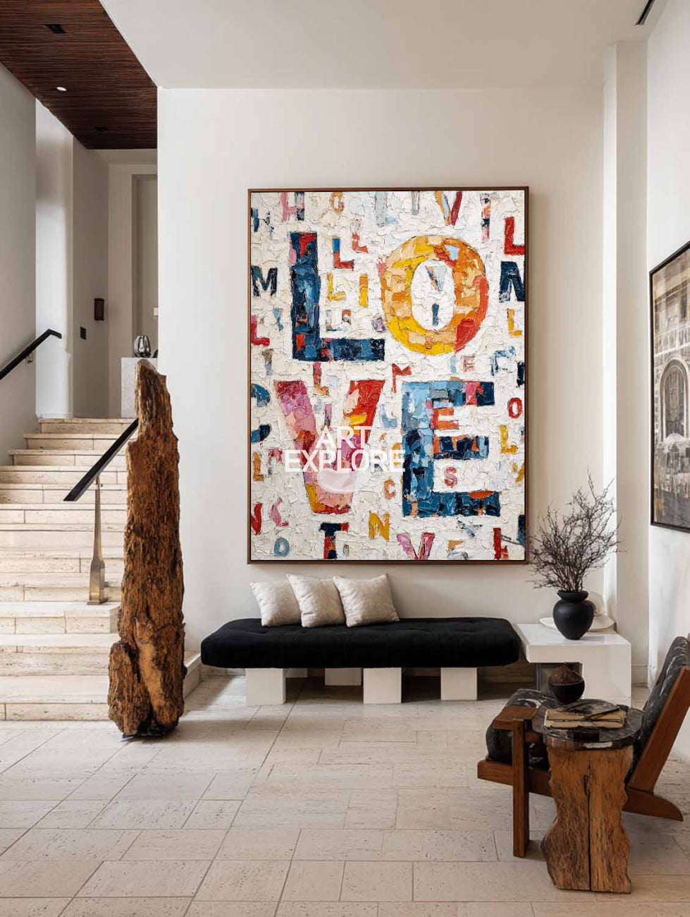 Modern Love Abstract Art #ABAV683