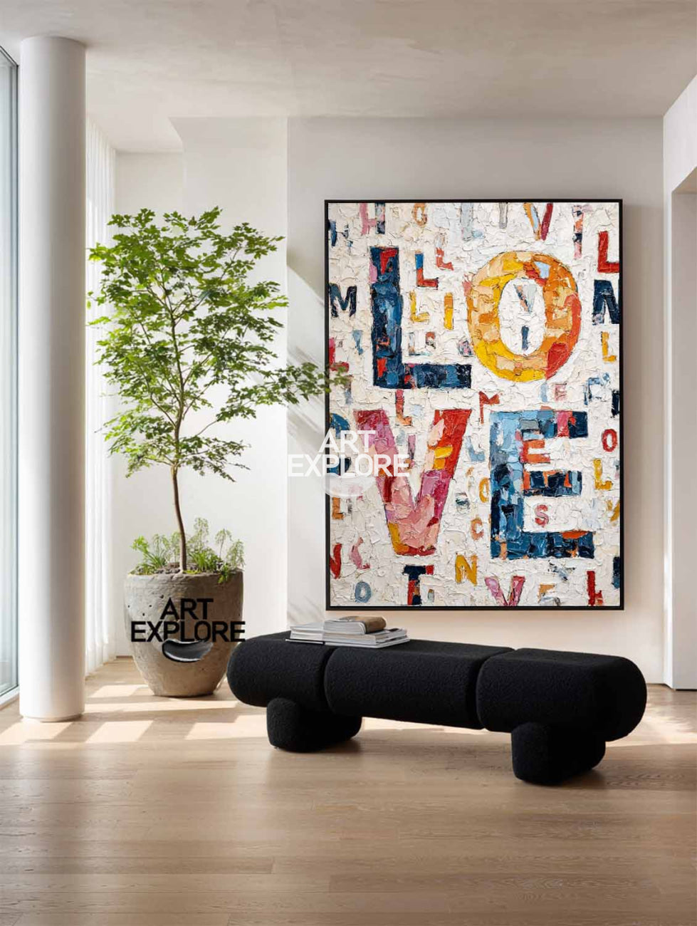 Modern Love Abstract Art #ABAV683