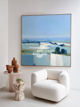 Blue Field Wall Art #ABLS98