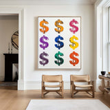 Modern Colorful Pop Art Painting Bauhaus Wall Art Andy Warhol Artworks Abstract Art for Livingroom