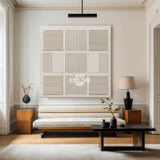 Large Beige Canvas Art Textured Wall Art Wabi-sabi Minimalist Plaster Wall Art For Livingroom