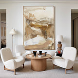 Contemporary Creamy White Minimalist Wall Art Beige Wall Art Large Neutral Minimalist Painting