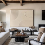 Large Beige Textured Canvas Wall Art,Beige Rich Textured Painting Acrylic ,Original Beige Oil Painting