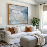 Beach Acrylic Painting Coastal Wall Art Large Seascape Wall Art Framed