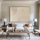 Large Beige Textured Canvas Wall Art,Beige Rich Textured Painting Acrylic ,Original Beige Oil Painting