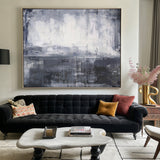 Grey And White Abstract Art Large Grey Wall Art Contemporary Canvas Art