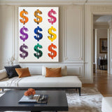 Modern Colorful Pop Art Painting Bauhaus Wall Art Andy Warhol Artworks Abstract Art for Livingroom