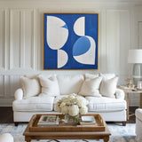 White And Blue Abstract Painting Minimalist Abstract Art On Canvas Modern Painting For Sale