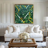 Large Green And Yellow Textured Abstract Painting Wall Art Original Artwork For Livingroom