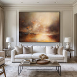 Large Abstract Seascape Paintings Framed Coastal Wall Art Abstract Beach Art Extra Large Coastal Wall Art