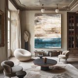 Acrylic Abstract Beach Painting On Canvas Extra LargeAcrylic Seascape Paintings Large Vertica Wall Art
