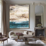 Acrylic Abstract Beach Painting On Canvas Extra LargeAcrylic Seascape Paintings Large Vertica Wall Art