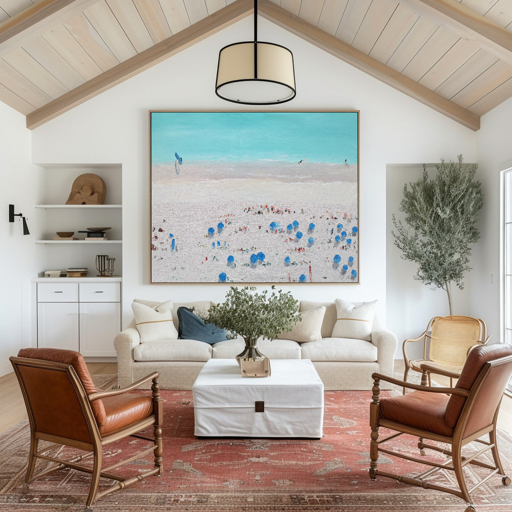 modern beach art abstract seascape canvas ocean oil painting ocean wave wall art