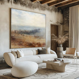 Modern Abstract Art Seascape Cnvans Wall Art Contemporary Large Abstract Coastal Painting