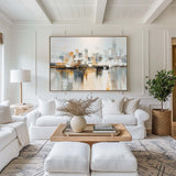 Large Modern Urban Painting Abstract Cityscape Art City Big Abstract Painting For Sale