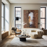 Abstract Horse portrait Painting Large Horse Artwork Modern Horse Canvas Wall Art